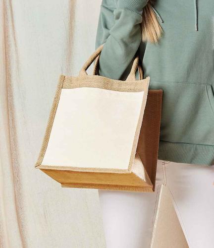 W Mill Pocket Jute Midi Tote - Natural - ONE